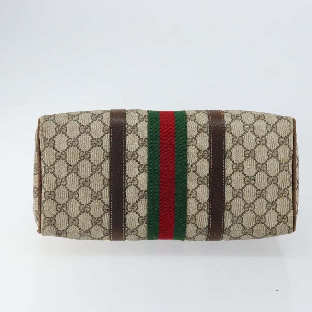 GUCCI GG Supreme Web Sherry Line Bag PVC Beige Gold 012 3842 58 Auth ep11528 - Picture 5 of 16